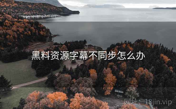 黑料资源字幕不同步怎么办